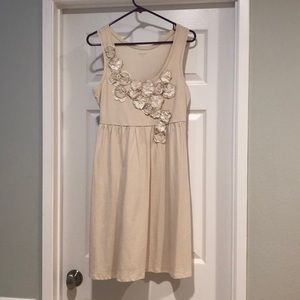 Garnet Hill cream colored dress w/ gorgeous detail